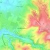 Mappa topografica Aubin, altitudine, rilievo