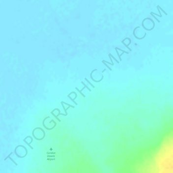 Mappa topografica Gordon Downs, altitudine, rilievo