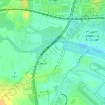 Mappa topografica La Torre, altitudine, rilievo