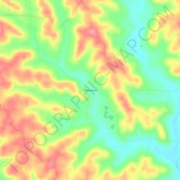 Mappa topografica Rosseau, altitudine, rilievo