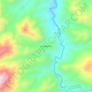 Mappa topografica Chaquishca, altitudine, rilievo
