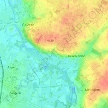 Mappa topografica Rotse, altitudine, rilievo