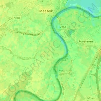 Mappa topografica Heppeneert, altitudine, rilievo