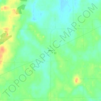 Mappa topografica Herron, altitudine, rilievo