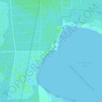 Mappa topografica Lake Worth, altitudine, rilievo