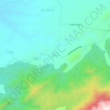 Mappa topografica Noordi, altitudine, rilievo
