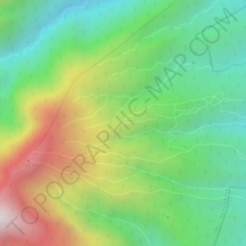 Mappa topografica Anagon Peak, altitudine, rilievo