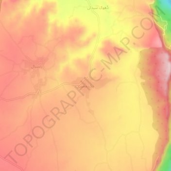 Mappa topografica Chak Misri, altitudine, rilievo
