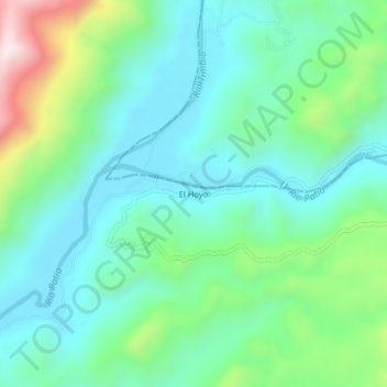 Mappa topografica El Hoyo, altitudine, rilievo