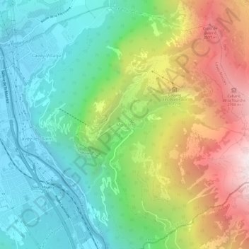 Mappa topografica Morcles, altitudine, rilievo