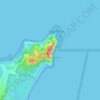 Mappa topografica Cape Byron Lighthouse, altitudine, rilievo