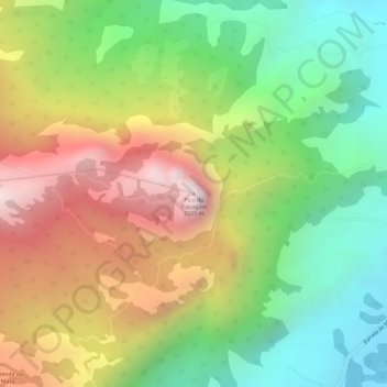 Mappa topografica Pico do Papagaio, altitudine, rilievo