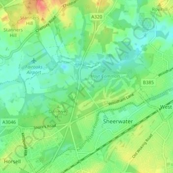 Mappa topografica Durnford Farm, altitudine, rilievo