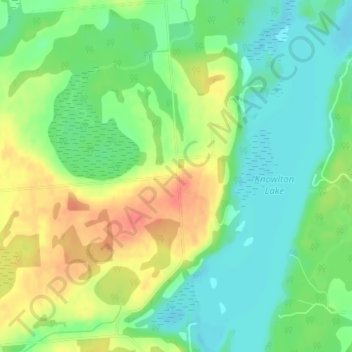 Mappa topografica Upper Holleford, altitudine, rilievo