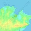 Mappa topografica Brignogan-Plages, altitudine, rilievo