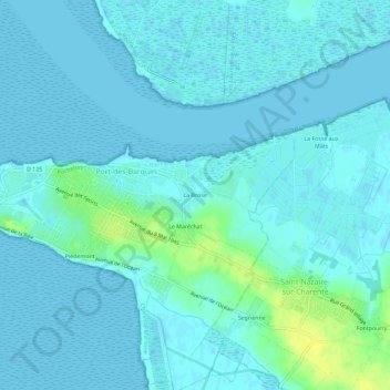 Mappa topografica La Bosse, altitudine, rilievo