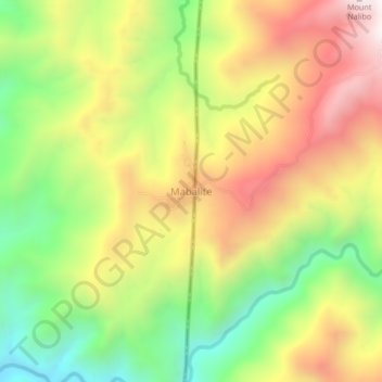 Mappa topografica Mabalite, altitudine, rilievo