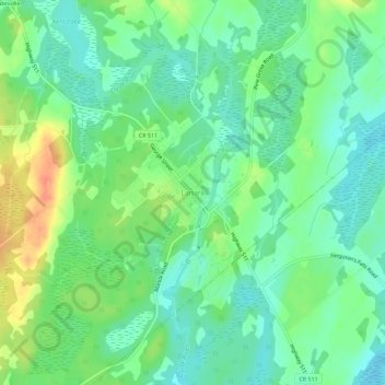 Mappa topografica Lanark, altitudine, rilievo