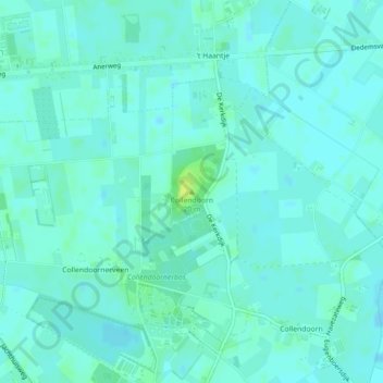 Mappa topografica Collendoorn, altitudine, rilievo
