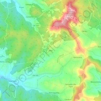 Mappa topografica Vales, altitudine, rilievo