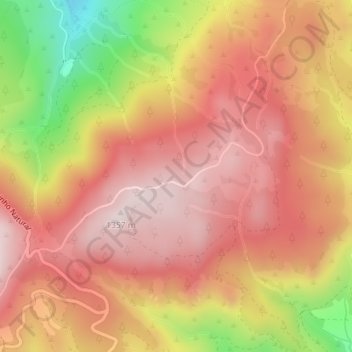 Mappa topografica Cabeça do Faraó, altitudine, rilievo