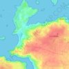 Mappa topografica Menez ar Godez, altitudine, rilievo