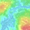 Mappa topografica Coles Island, altitudine, rilievo