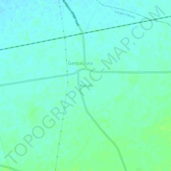 Mappa topografica Kurali, altitudine, rilievo