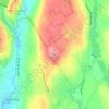 Mappa topografica Powells Hill, altitudine, rilievo