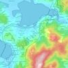 Mappa topografica A Rúa, altitudine, rilievo