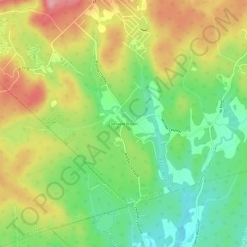 Mappa topografica Domaine-Breton, altitudine, rilievo