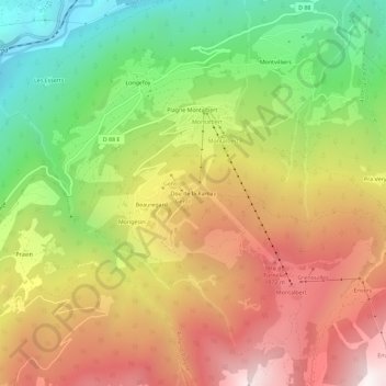 Mappa topografica Dou de la Ramaz, altitudine, rilievo