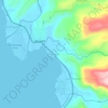 Mappa topografica Kimaya, altitudine, rilievo