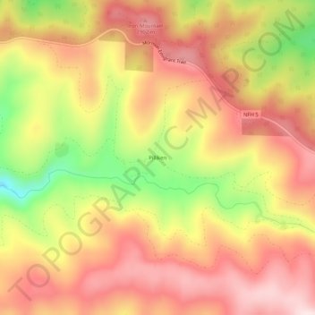 Mappa topografica Pilliken, altitudine, rilievo