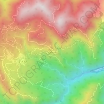 Mappa topografica Palabayan, altitudine, rilievo