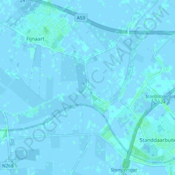 Mappa topografica Barlaque, altitudine, rilievo