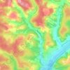 Mappa topografica La Glauterie, altitudine, rilievo