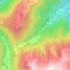Mappa topografica La Caffe, altitudine, rilievo