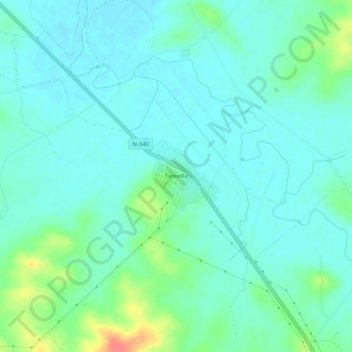 Mappa topografica Tahivilla, altitudine, rilievo