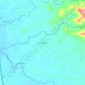 Mappa topografica Sibariwan, altitudine, rilievo