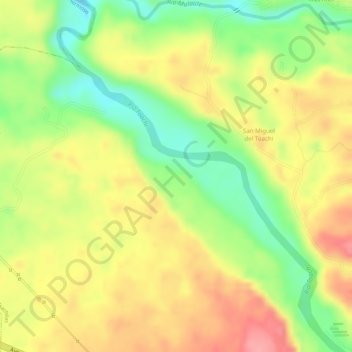 Mappa topografica Río Toachi, altitudine, rilievo