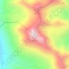 Mappa topografica Huron Peak, altitudine, rilievo