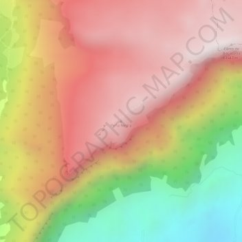 Mappa topografica Peña Negra, altitudine, rilievo