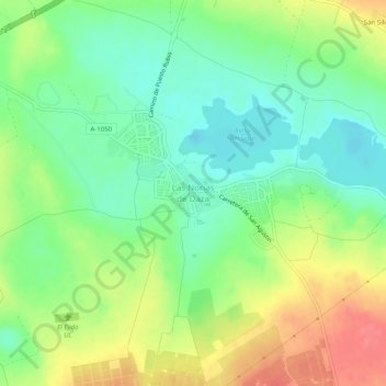 Mappa topografica Las Norias de Daza, altitudine, rilievo