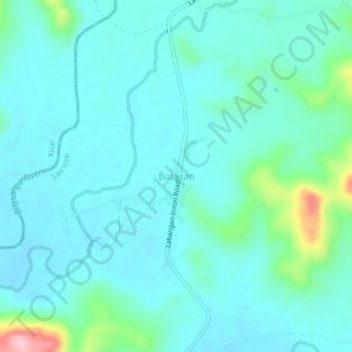 Mappa topografica Batasan, altitudine, rilievo