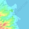 Mappa topografica Barcelona, altitudine, rilievo
