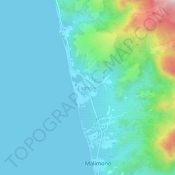 Mappa topografica Cagtinae, altitudine, rilievo
