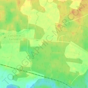 Mappa topografica Rome, altitudine, rilievo