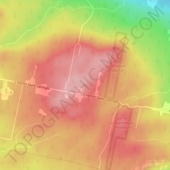 Mappa topografica Mont Rigaud, altitudine, rilievo