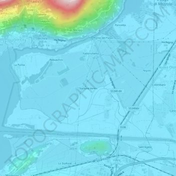 Mappa topografica Stallone Venini, altitudine, rilievo